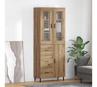 vidaXL Highboard with Drawer 2 pcs Artisan Oak Engineered Wood
