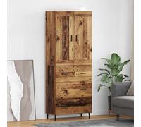 vidaXL Highboard with Drawer 2 pcs Old Wood Engineered Wood