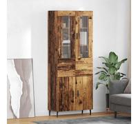vidaXL Highboard with Drawer 2 pcs Old Wood Engineered Wood