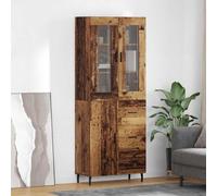 vidaXL Highboard with Drawer 2 pcs Old Wood Engineered Wood
