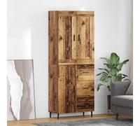 vidaXL Highboard with Drawer 2 pcs Old Wood Engineered Wood