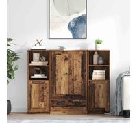 vidaXL Highboard with Drawer 3 pcs Old Wood Engineered Wood