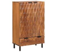 vidaXL Highboard with Drawer Acacia Brown Finish 60 x 33.5 x 100 cm, Dining Room, Rectangular, Modern, Durable, Elegant Design, Versatile, Space-Saving, Stylish, Comfortable Seating, Quality Fabrics