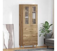 vidaXL Highboard with Drawer Artisan Oak 69.5 x 34 x 180 cm