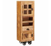 vidaXL Highboard with Drawer Brown 40 x 30 x 120.5 cm Solid mango wood