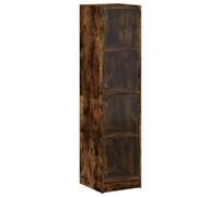 vidaXL Highboard with Glass Doors - Smoked Oak, Engineered Wood Cabinet, 4 Compartments, 35x37x142cm, Modern Storage for Dining/Living Room
