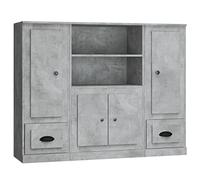 vidaXL Highboards 3 pcs Concrete Grey Engineered Wood