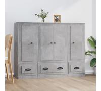 vidaXL Highboards 3 pcs Concrete Grey Engineered Wood