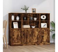 vidaXL Highboards 3 pcs Smoked Oak Engineered Wood