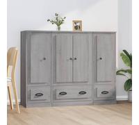 vidaXL Highboards Storage Cabinets Cupboards 3 pcs Grey Sonoma Engineered Wood