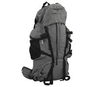 vidaXL Hiking Backpack Lightweight Travel Rucksack Grey 80 L Oxford Fabric