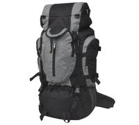 vidaXL Hiking Backpack XXL 75 L Black and Grey