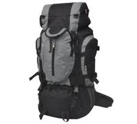Vidaxl Hiking Backpack Xxl 75 L Black And Grey Backpacks