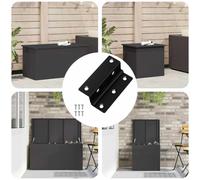vidaXL Hinge 537 pcs Black 38 x 17 x 60 mm Iron
