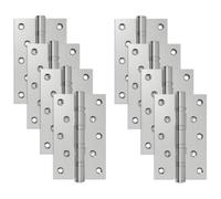 vidaXL Hinge 8 pcs 125 x 75 x 13 mm Silver Steel