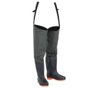 vidaXL Hip Waders Adjustable Waterproof Knees Thigh Wader Dark Green Size 42 - PVC Coated Polyester for Fishing, Hunting, Farming