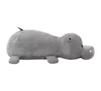 vidaXL Hippo Cuddly Toy Plush Grey Kids Children Stuffed Animal Doll Gift