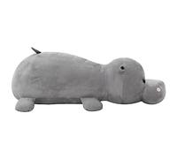 vidaXL Hippo Cuddly Toy Plush Grey Kids Children Stuffed Animal Doll Gift