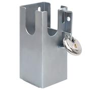 vidaXL Hitch Lock Silver 11x11x23.5 cm Steel Safe Trailer Coupling Lock Latch