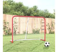 vidaXL Hockey Goal with Net Red&White 153x60x118 cm Steel&Polyester