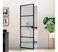 vidaXL Home Door 83 x 201.5 x 3.5 cm Aluminium and Tempered Glass