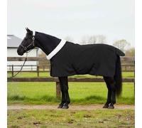 vidaXL Horse Blanket Fleece Black 105cm Modern Riding Gear Warm Blanket Weather Resistant Adjustable Fleece for Stable