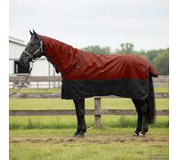 vidaXL Horse Blanket Bordeaux and Black 165 cm Polyester, Modern, Waterproof Blanket, Equestrian Gear, Warm Horse Cover, Outdoor Sheet, Pet Riding, Stable