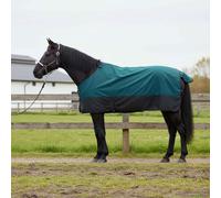 vidaXL Dark Green and Black Horse Blanket 61 Inch Polyester Blanket Modern Waterproof Winter Clothes Machine Washable Pet Blanket