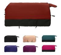 vidaXL Horse Blanket Dark Green Black 115cm Polyester Blanket Modern Waterproof Winter Clothes Machine Washable Pet Blanket