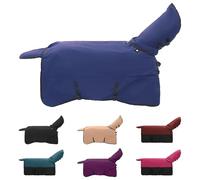 vidaXL Horse Blanket Dark Green Black 145cm Polyester Blanket Modern Waterproof Winter Clothes Machine Washable Pet Blanket