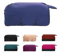 vidaXL Horse Blanket Dark Green Black 145cm Polyester Blanket Modern Waterproof Winter Clothes Machine Washable Pet Blanket