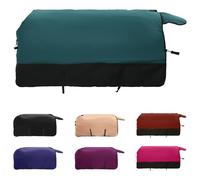 vidaXL Horse Blanket Dark Green Black 85cm Polyester Blanket Modern Waterproof Winter Clothes Machine Washable Pet Blanket