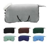 vidaXL Horse Blanket Fleece 135 cm Horse Blanket Modern Warm Weather Resistant Adjustable Stable Dark Green