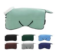 vidaXL Horse Blanket Fleece 145 cm Horse Blanket Modern Warm Weather Resistant Adjustable Stable Dark Green