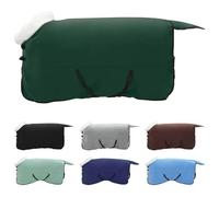 vidaXL Horse Blanket Fleece 155 cm Horse Blanket Modern Warm Weather Resistant Adjustable Horse Stable Blanket Dark Green