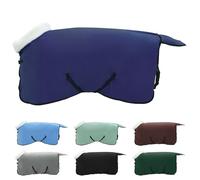 vidaXL Horse Blanket Fleece 75 cm Horse Blanket Modern Warm Weather Resistant Adjustable Stable Horse Blanket Navy Blue