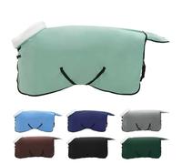 vidaXL Horse Blanket Fleece 95 cm Horse Blanket Modern Warm Weather Resistant Adjustable Stable Dark Green