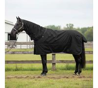 vidaXL Horse Blanket Full Black 165 cm Polyester, Modern, Waterproof Blanket, Equestrian Gear, Warm Horse Cover, Outdoor Sheet, Pet Riding, Stable