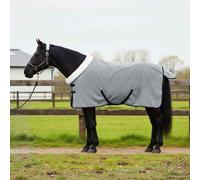 vidaXL Horse Blanket Full Light Grey and Pink 105 cm Polar fleece