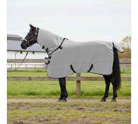 vidaXL Horse Blanket Full Light Grey and Pink Polyester