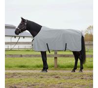 vidaXL Horse Blanket Full Light Grey and Pink Polyester