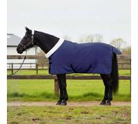 vidaXL Horse Blanket Fleece 125 cm Horse Blanket Horse Riding Gear Modern Warm Weather Resistant Adjustable Stable Blanket Navy Blue