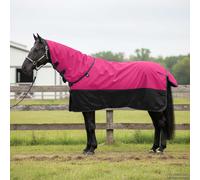 vidaXL Pink and Black Horse Blanket 95cm Modern Polyester Waterproof Cover Winter Clothes Machine Washable Pet Blanket