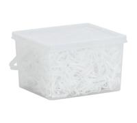 vidaXL Horse Braiding Bands - 2500 pcs Silicone Mane and Tail Braid Bands in White - Equestrian/Hair Accessory with Portable Storage Box