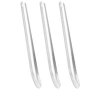 vidaXL Horse Sweat Scrapers Set - 3 pcs Silver Aluminium Equine Grooming Tools, Comfort Handle, 38 cm Curved Animal Dryers