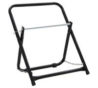 vidaXL Hose Reel Cart Garden Hose Storage 45 kg Black Powder-coated Steel