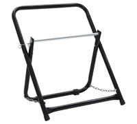 vidaXL Hose Reel Cart Garden Hose Storage 45 kg Black Powder-coated Steel