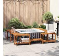 vidaXL Hot Tub Surround Brown 230 x 230 cm Solid Acacia Wood