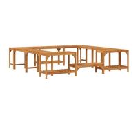 vidaXL Hot Tub Surround Brown 230 x 230 cm Solid Acacia Wood, Outdoor Surround, Square, Modern Design, Hot Tub Enclosure, Functional Structure, Weather Resistant, Elegant Retreat