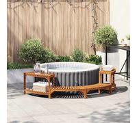 VidaXL Hot Tub Surround Half-Round Solid Wood Brown